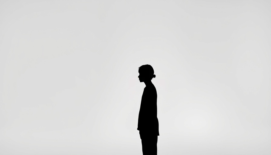 Minimalistic silhouette of a person with holistic aesthetics