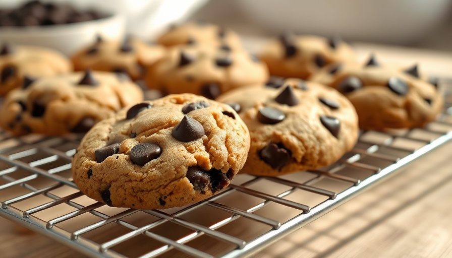 Close-up of chocolate chip cookies cooling, Dessert Meditation.