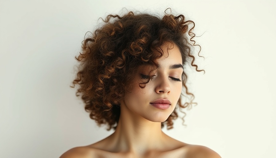 Young woman covering her eyes for eye health awareness.