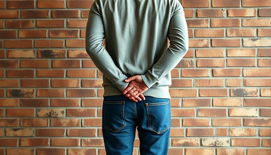 Casual attire and posture, serene balance in calm setting