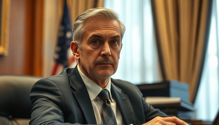 Focused man in office related to federal grants freeze discussion.