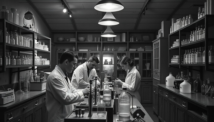Scientists collaborating in a 1950s laboratory, CDC Publications.