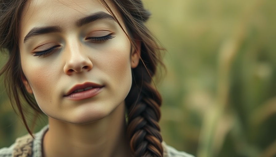 Serene woman enjoying nature, embodying a green thumb.