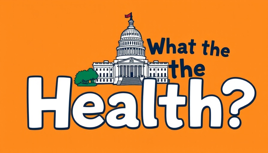 Illustrative U.S. Capitol with 'What the Health?' text, RFK Jr. Health Leadership.