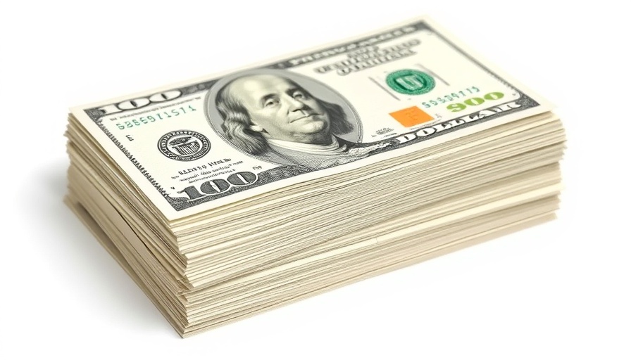 Stack of US hundred dollar bills symbolizing foreign aid on white background.