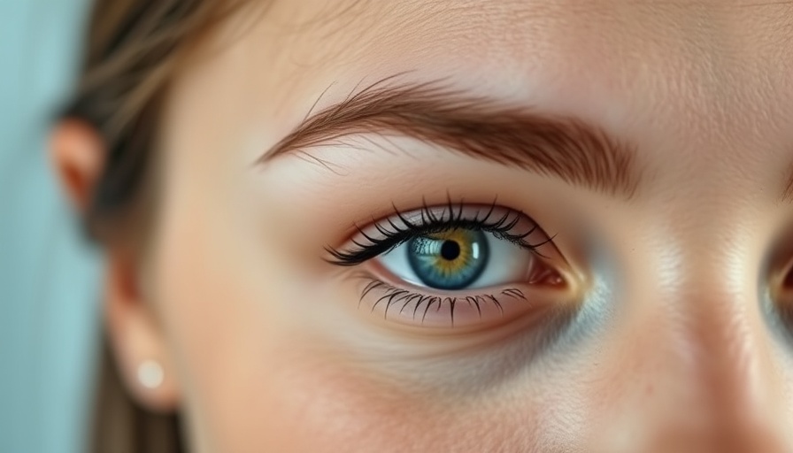 Close-up of woman's expressive eyes highlighting eyebrow ingrowns.
