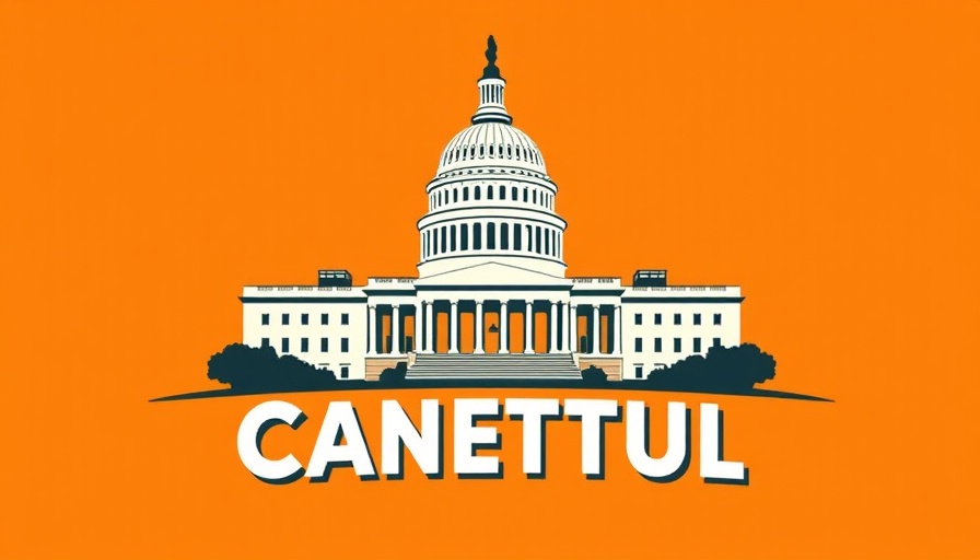 Stylized Capitol design with 'HealthBent' text on orange background.