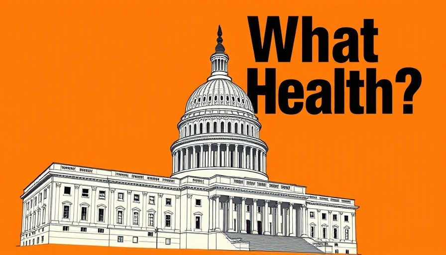 Illustrated U.S. Capitol with 'What the Health?' for Federal Health System.