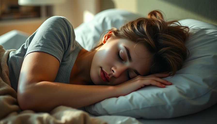 Exhausted young woman resting on pillow, sleepy expression.