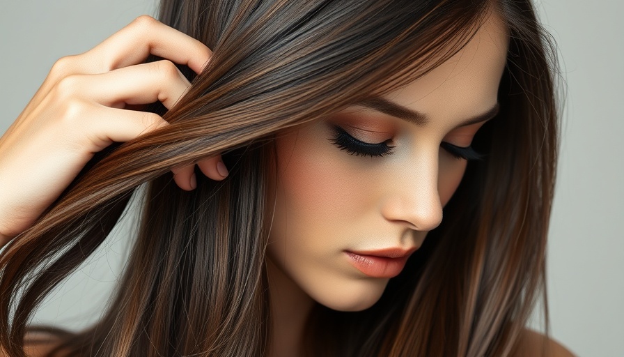 Elegant individual combing smooth hair, illustrating potential oily hair causes.
