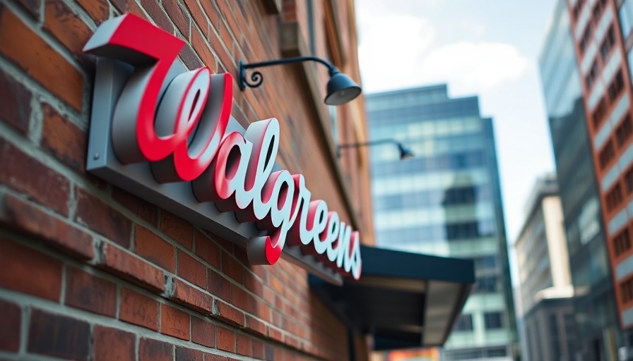 Walgreens storefront sign on brick building