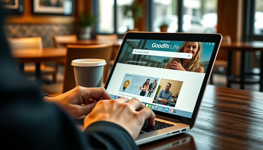 Person browsing GoodRx CFO details on laptop.