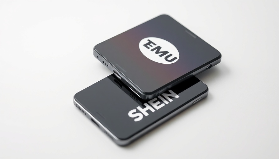 Smartphones showing TEMU and SHEIN logos related to Trump tariffs ecommerce.