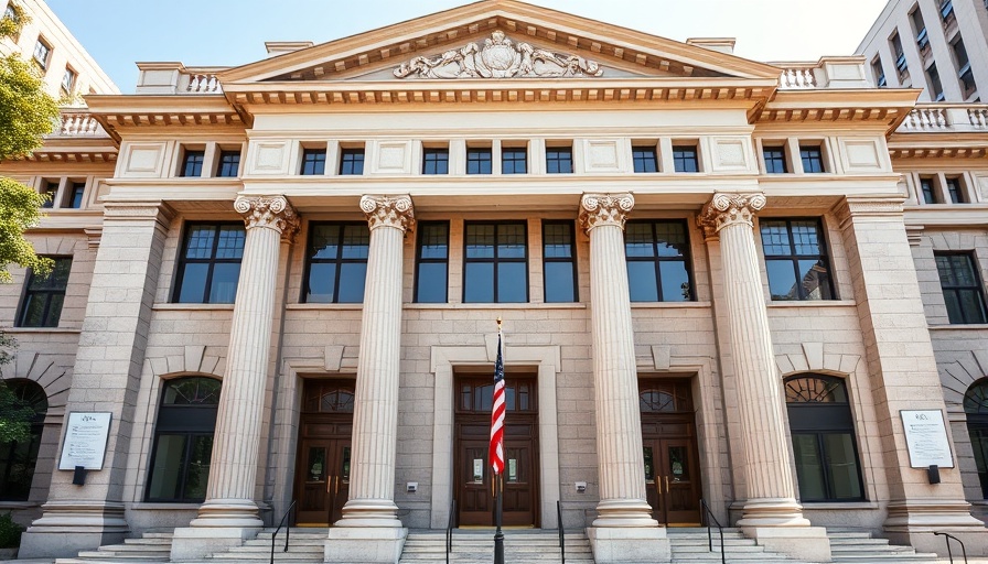 Entrance of US Bankruptcy Courthouse associated with Crozer Health Receivership.