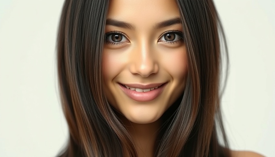 Young woman with smooth hairstyle using Bondi Boost Bounce Brush.