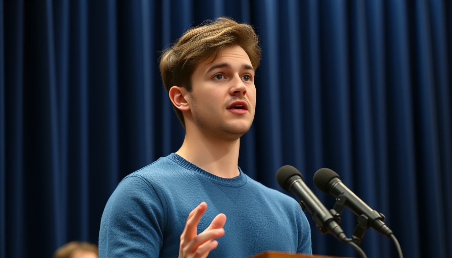 Young man speaking at Plaid Goldman Sachs conference.