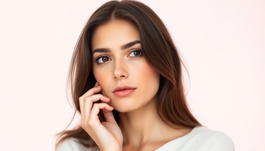 Brunette woman contemplating, highlighting NIRA Pro Laser use