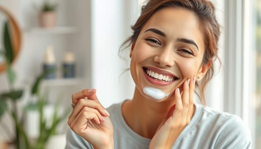 Woman enjoying skincare routine, indoors, with natural light.