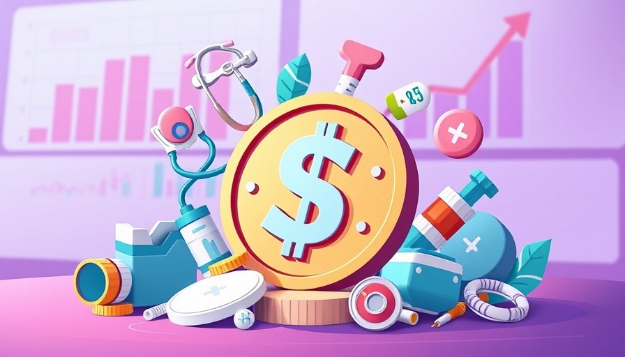 Tenet healthcare 2024 performance depiction with dollar coin and medical theme.