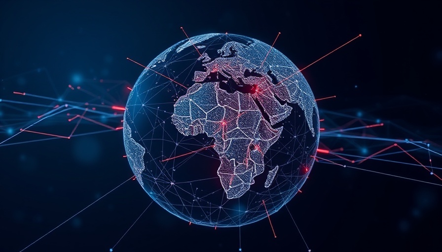 Futuristic globe with network lines representing training LLMs for reasoning tasks.