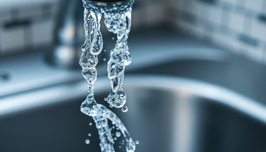 Close-up of flowing tap water, highlighting fluoride in drinking water.