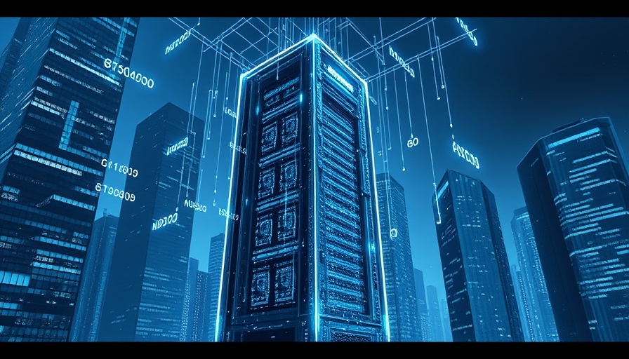 Futuristic digital city with AI transformer model concept.