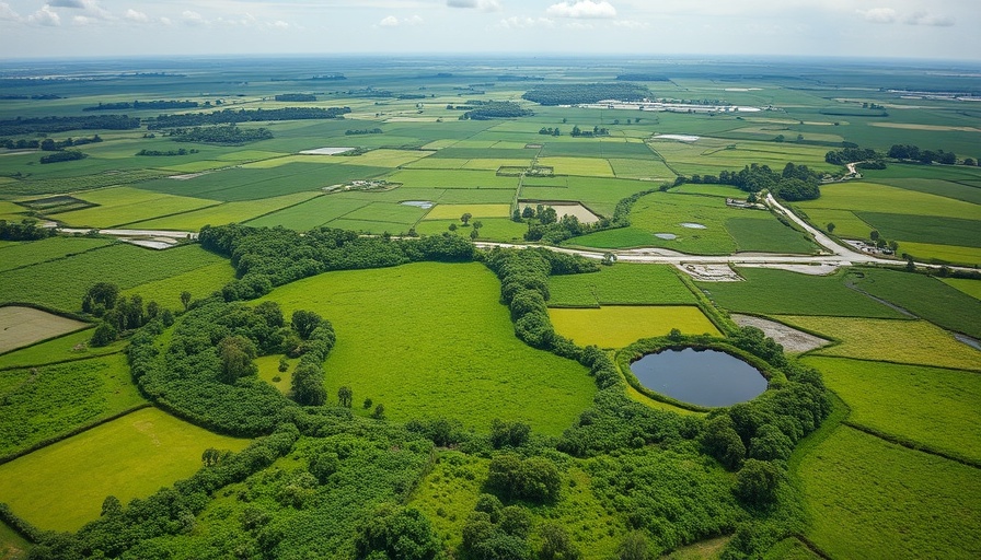 Aerial view of lush peatland illustrating peatland and mangrove preservation.