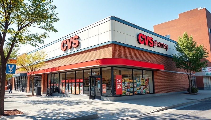 Modern CVS pharmacy building showcasing the exterior layout.