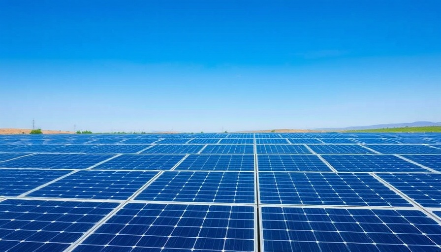 2024 Solar Energy Growth and Emissions: expansive solar panels under clear sky