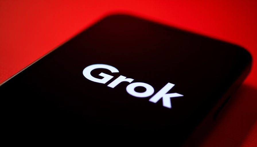 Grok app logo on phone symbolizes Grok 3 benchmark controversy.