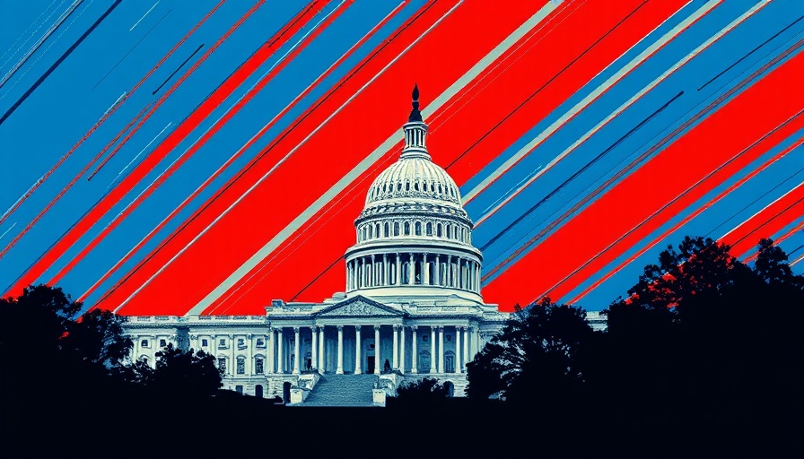 Abstract US Capitol illustration highlighting recent US AI Safety Institute layoffs.