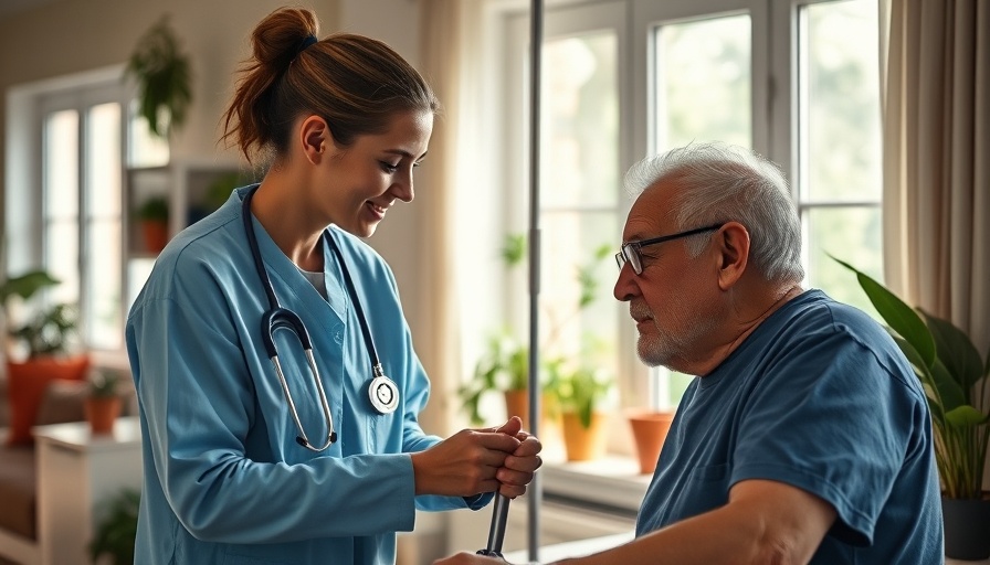 Medicaid cuts home care worker shortages illustrated by healthcare worker assisting elder.