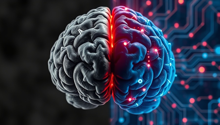 Futuristic brain representing AI and data literacy, cognitive challenge