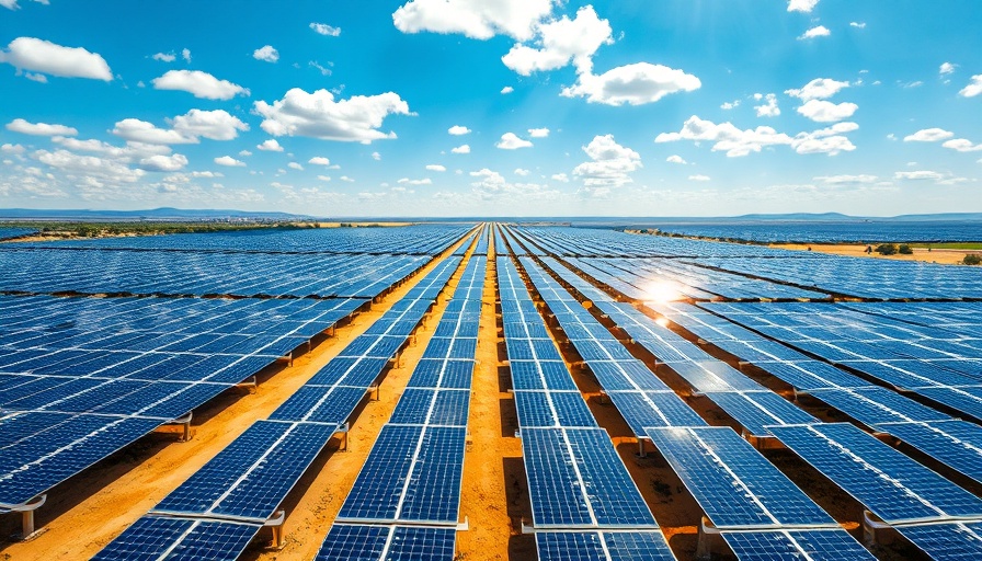 Panoramic view of urban solar power projects in Canada under clear sky.