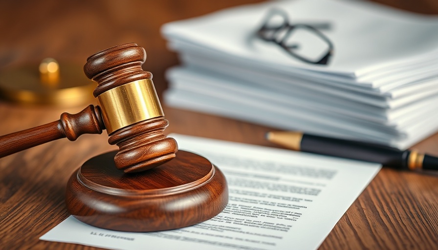 Judge's gavel and legal documents, representing PBM appeal FTC lawsuit.