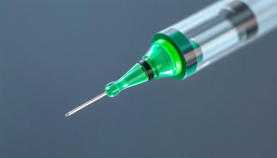 Syringe with green liquid illustrating Post Vaccination Syndrome