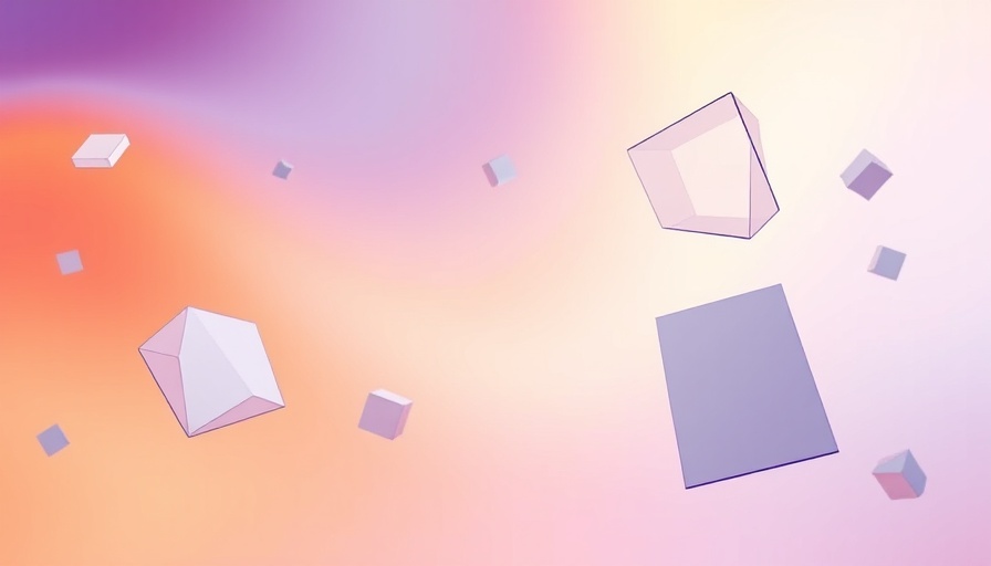 Abstract geometric shapes with Google Gemini AI Models theme.