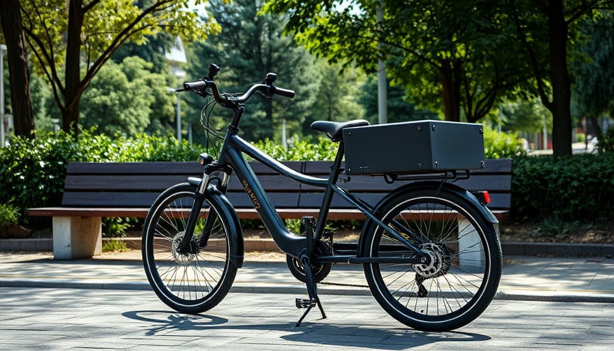 AI-driven last-mile delivery solutions showcased with a modern delivery bicycle.