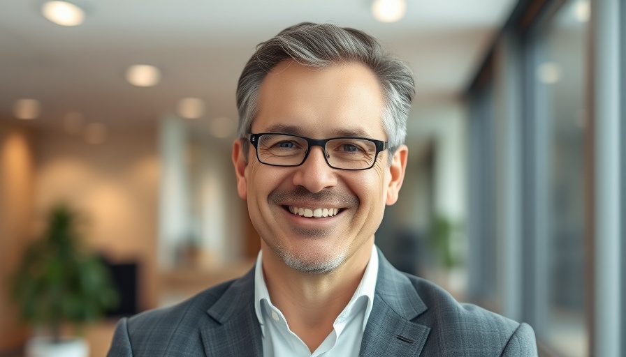 Centene board expansion with smiling middle-aged man indoors
