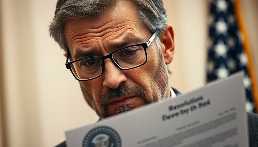 Politician expressing concern over Medicaid cuts with document.