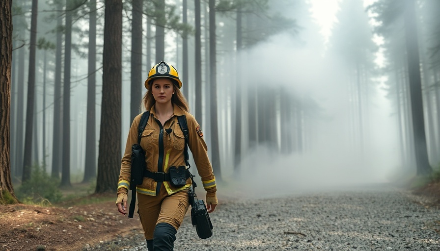 Female firefighter in forest, representing future of cancer coverage for women federal firefighters.