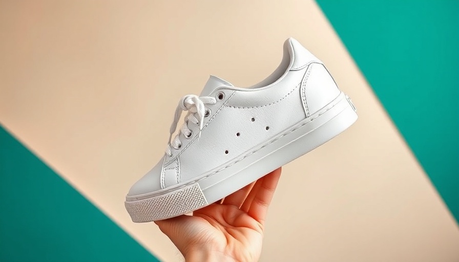 White Cariuma Oca Low Sneakers held up against neutral background.