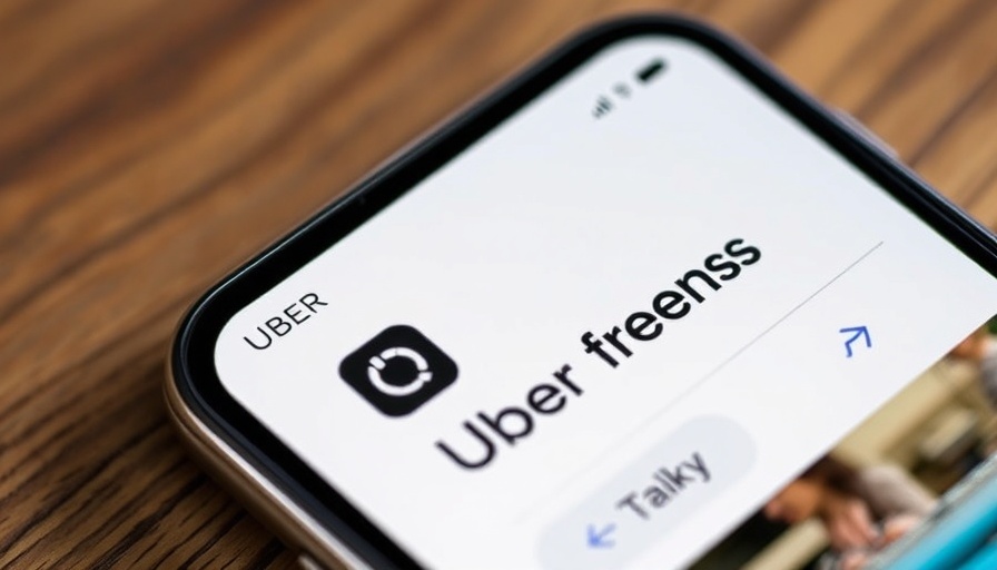 Smartphone displaying Uber for Teens section on a wooden surface.