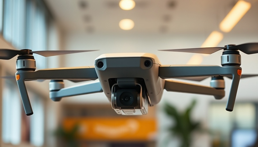 Amazon Delivery Drones Grounded: futuristic drone on display indoors.