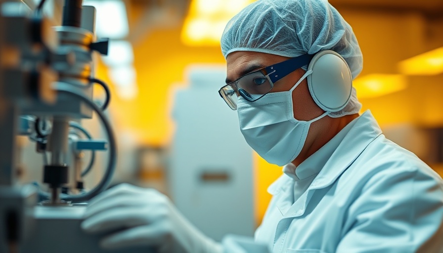 Technician in cleanroom examining equipment for Micron new memory chips AI processing