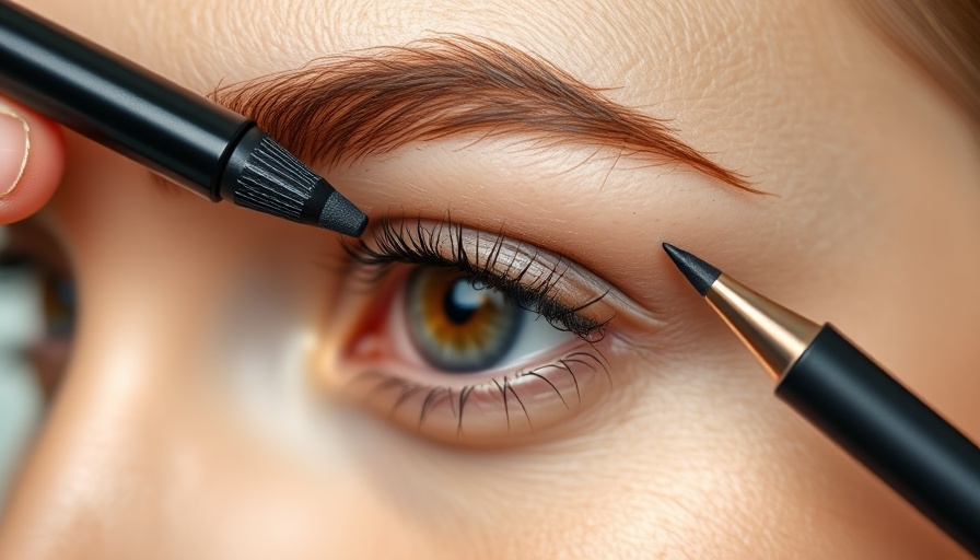 Close-up of ILIA brow pencil review with eye detail.