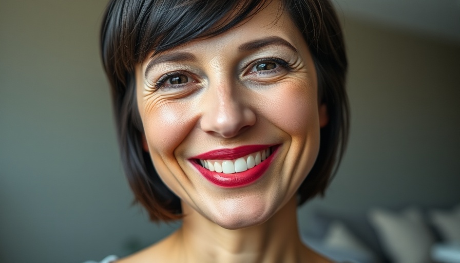 Woman with fine lines and dry skin, close-up portrait.