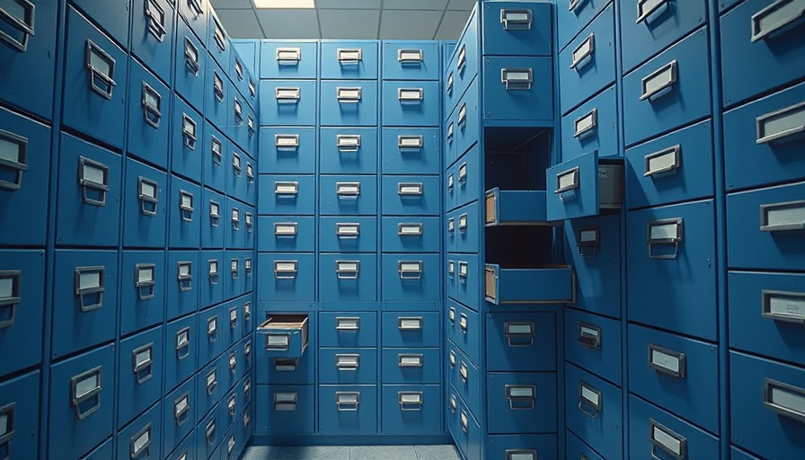 Blue filing cabinets symbolizing unstructured data agents.