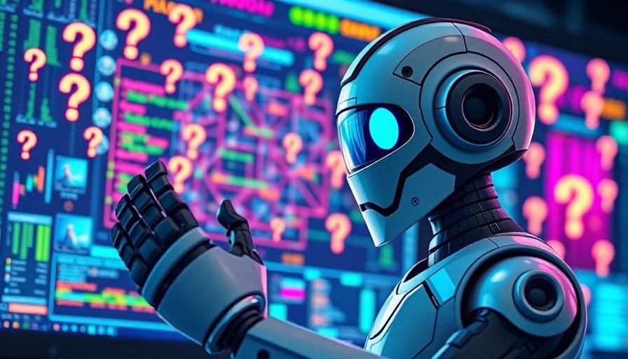 Robot analyzing algorithm, open source reasoning models concept.