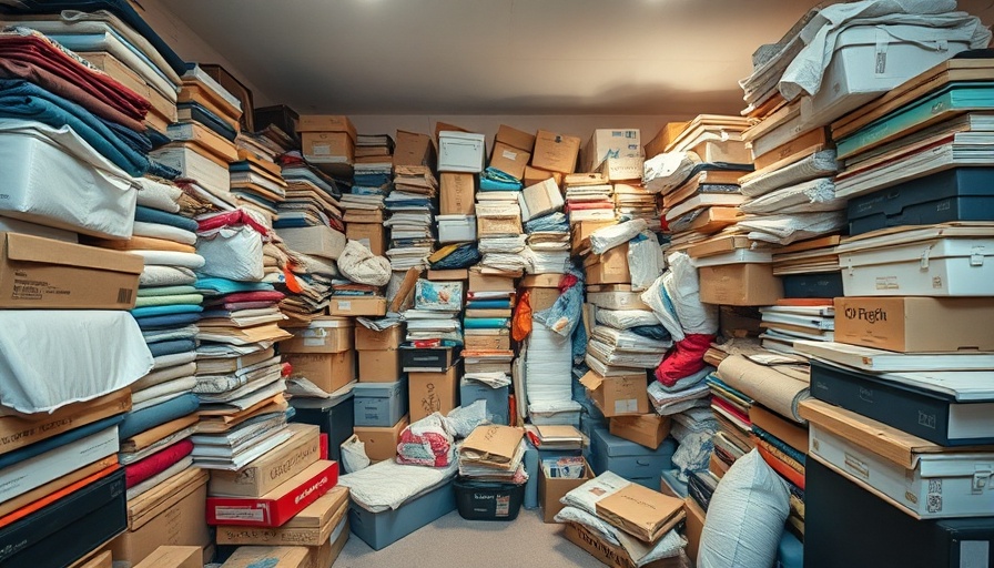 Cluttered room depicting hoarding disorder for support group seniors.